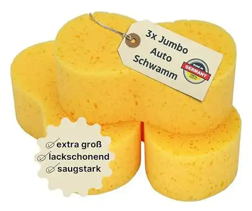Autoschwamm Set SCHAUMEX 3er Jumbo, lackschonend und vielseitig