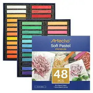 Ölpastellkreide Artecho 48er Set mit 46 Farben und 4 fluoreszierenden Tönen