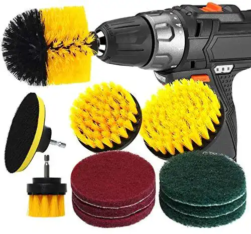 Bürstenaufsatz für Akkuschrauber RAIN QUEEN Set mit 10 Teilen