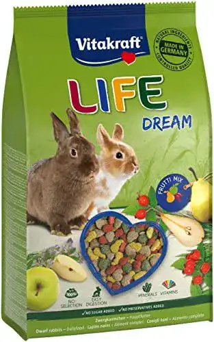 Zwergkaninchenfutter Vitakraft Life Dream mit Birne und Apfel