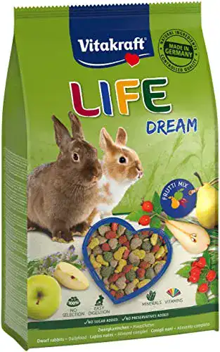 Zwergkaninchenfutter Vitakraft Life Dream mit Birne und Apfel