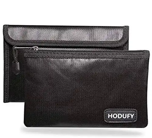 Feuerfeste Dokumententasche Hodufy im 2er-Set, 20 x 12,7 cm