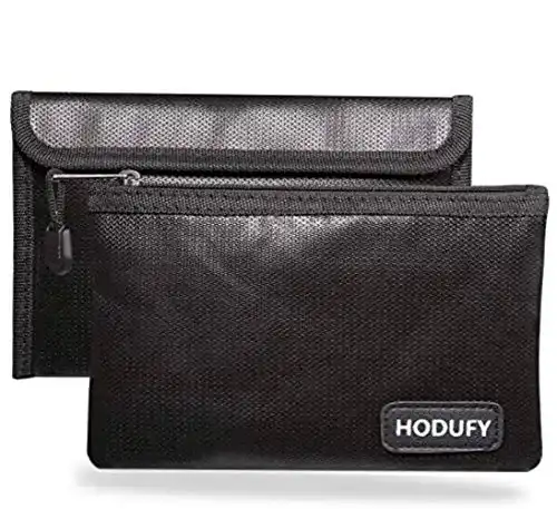 Feuerfeste Dokumententasche Hodufy im 2er-Set, 20 x 12,7 cm