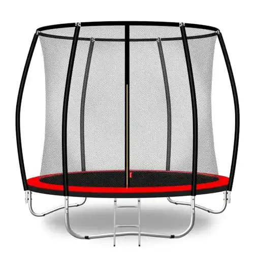 Trampolin 183 cm Baunsal für den Außenbereich mit Sicherheitsnetz und Leiter