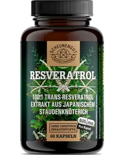 Resveratrol Kapseln 1000mg Tagesdosis von Scheunengut