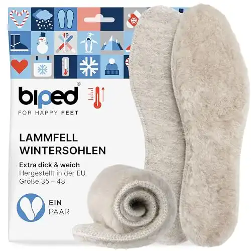 Lammfellsohlen Biped Premium Einlegesohlen für Winter