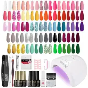 Gelnagel-Set mit UV Lampe 48W und 43 Farben für professionelle Maniküre
