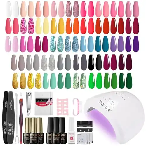 Gelnagel-Set mit UV Lampe 48W und 43 Farben für professionelle Maniküre