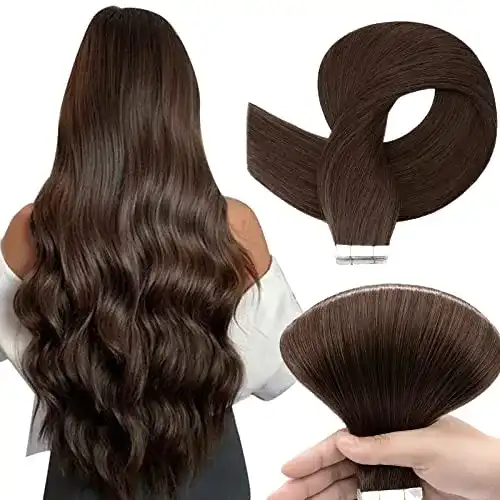 Tape-Extensions TESS Tape Extensions Echthaar Braun 40 cm