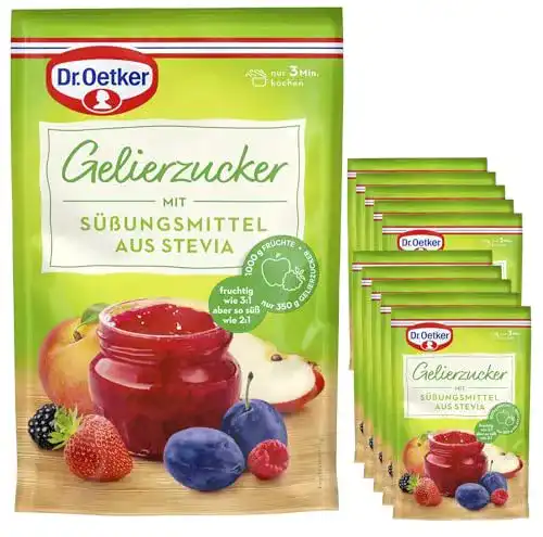 Gelierzucker Dr. Oetker mit Stevia, 10er Pack (350 g pro Packung)