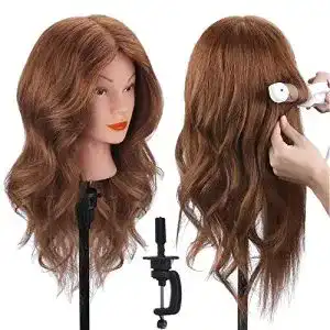 Übungskopf Friseur Topdirect Frisierkopf mit Echthaar, 45 cm