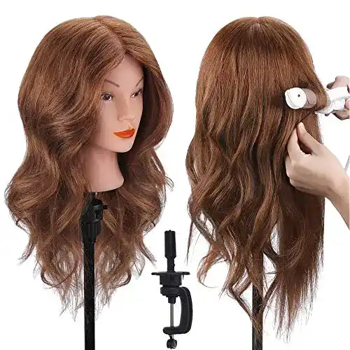 Übungskopf Friseur Topdirect Frisierkopf mit Echthaar, 45 cm