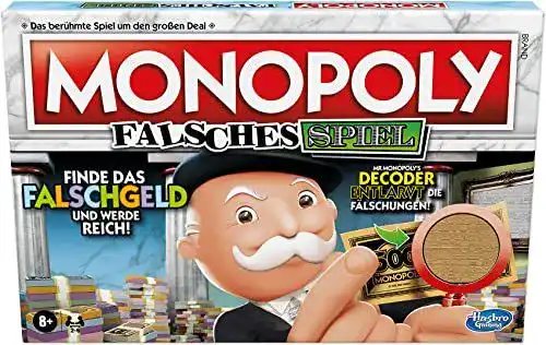 Monopoly Falsches Spiel – Brettspiel für Familien und Kinder ab 8 Jahren