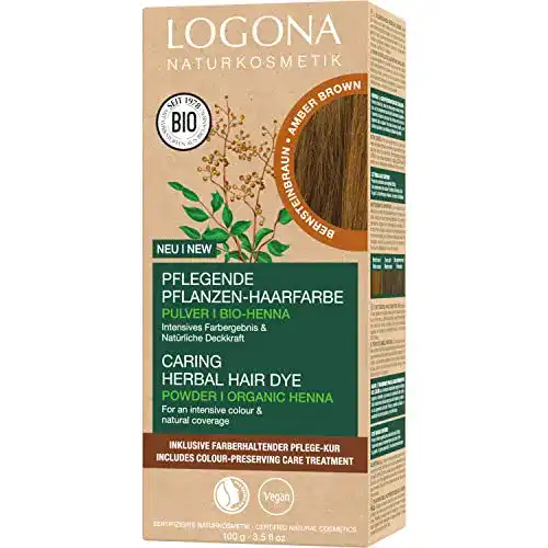 Pflanzenhaarfarbe Logona Naturkosmetik in Bernsteinbraun, 100g