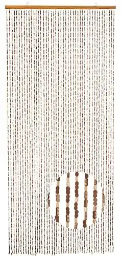 Perlenvorhang Kobolo Bamboo, 90x200cm, 45 Stränge, braun