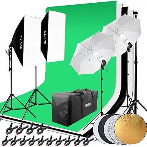 Fotostudio-Set HAKUTATZ Profi Fotostudio Set mit Studioleuchten