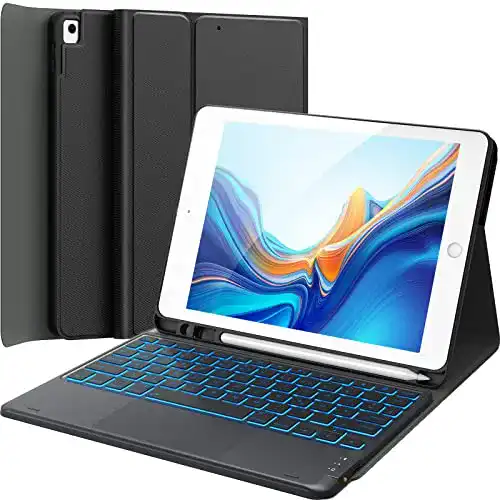 Chesona Tastaturhülle für iPad 8. und 9. Generation mit Touchpad