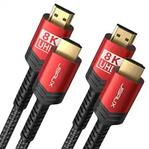 JSAUX 8K HDMI Kabel 3 Meter 2 Stück für 4K und 8K Anwendungen