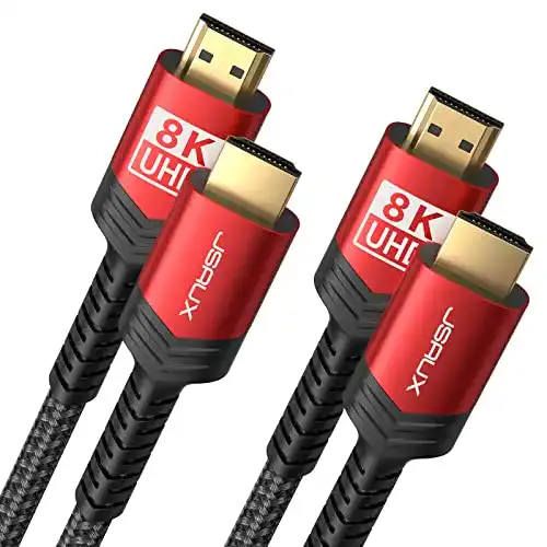 JSAUX 8K HDMI Kabel 3 Meter 2 Stück für 4K und 8K Anwendungen