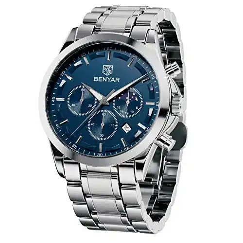 Chronograph von Benyar Herren-Armbanduhr im modernen Design