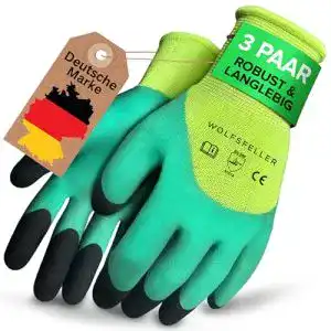 Gartenhandschuhe von Wolfsfeller 3 Paar robuste und komfortable Handschuhe