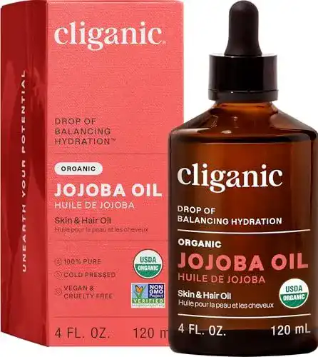 Jojobaöl Cliganic bio 100% rein, 120ml kaltgepresst für Haut und Haare