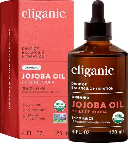 Jojobaöl Cliganic bio 100% rein, 120ml kaltgepresst für Haut und Haare