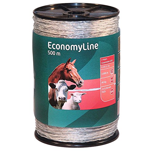 Weidezaunlitze Kerbl EconomyLine Mono-Litze 1000 m für Elektrozaun