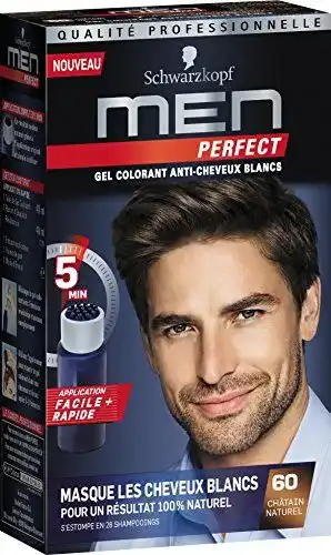 Schwarzkopf Men Perfect Anti-Grau Tönungs-Gel in 60 Natur Mittelbraun