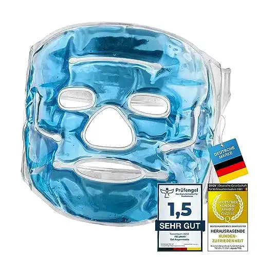 Kühlmaske Augen Feluna Gel-Gesichtsmaske für Entspannung und Erholung