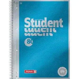Collegeblock Brunnen 1067147 Notizblock Dotted Premium in Cyan-Metallic