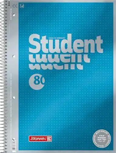 Collegeblock Brunnen 1067147 Notizblock Dotted Premium in Cyan-Metallic