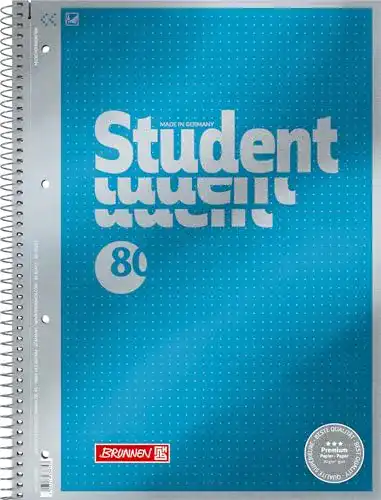 Collegeblock Brunnen 1067147 Notizblock Dotted Premium in Cyan-Metallic