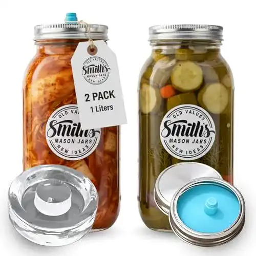 Fermentiergläser Smiths Mason Jars 1L im 2er-Pack