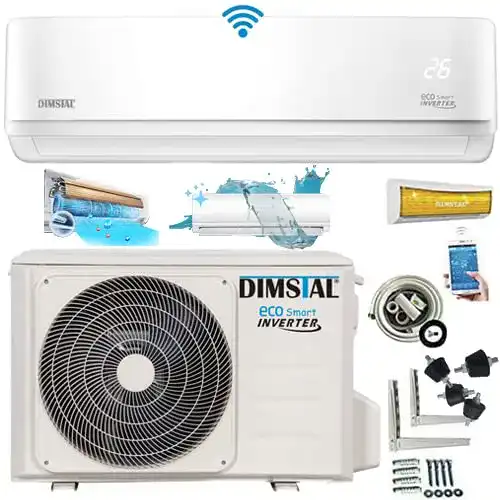 Dimstal Klimaanlage 24000 BTU 7,0 kW – Splitgerät mit Heizung und WiFi