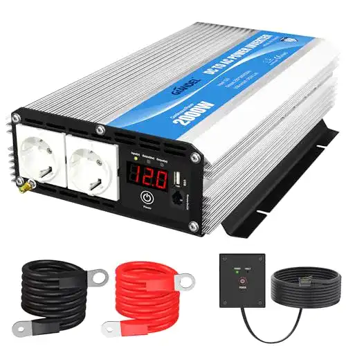 GIANDEL Wechselrichter 2000 W Modifizierte Sinuswelle 12V auf 230V