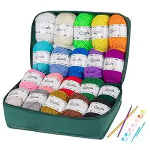Ilauke Häkelgarn in 20 Farben, 30g pro Ball aus Acryl für Strickprojekte