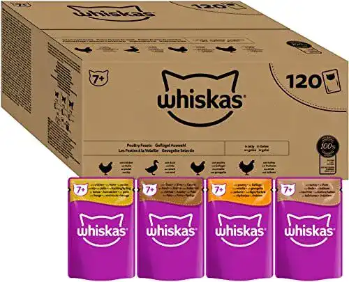 Whiskas Nassfutter Senior 7+ für Katzen ab 7 Jahren in Gelee