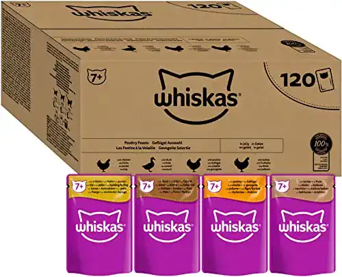 Whiskas Nassfutter Senior 7+ für Katzen ab 7 Jahren in Gelee