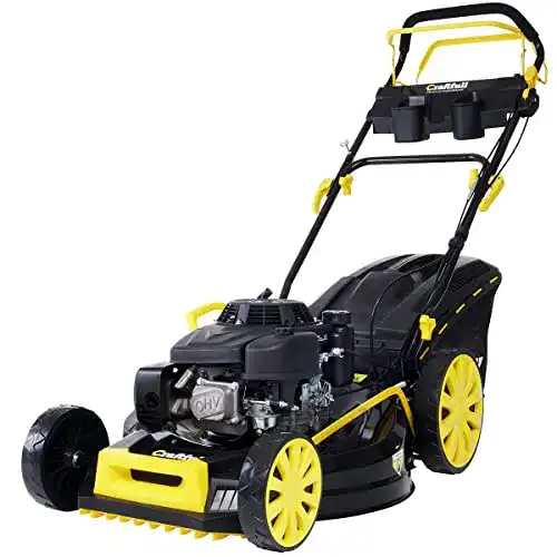 Benzin-Rasenmäher mit Mulchfunktion von Craftfull Premium
