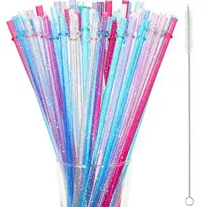 Boao Strohhalme 48 Stück 11 Zoll Wiederverwendbare Hartplastik