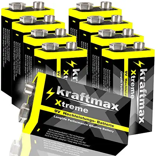 9V Blockbatterie kraftmax Xtreme im 8er Pack