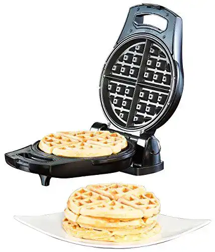 Waffeleisen drehbar von Rosenstein & Söhne – Waffelautomat mit Temperaturregelung