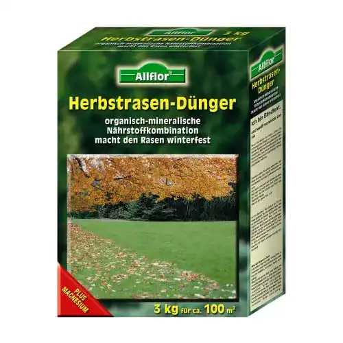 Herbstrasendünger Allflor 3kg für winterfesten Rasen