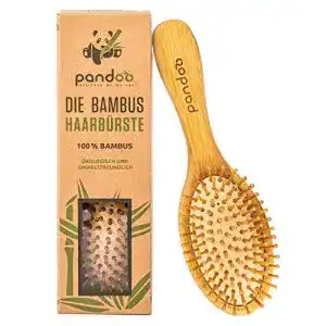 Kinder Haarbürste aus Bambus mit Naturborsten von pandoo