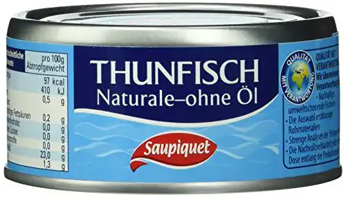 Thunfischstücke in Wasser von Saupiquet, 24 Dosen
