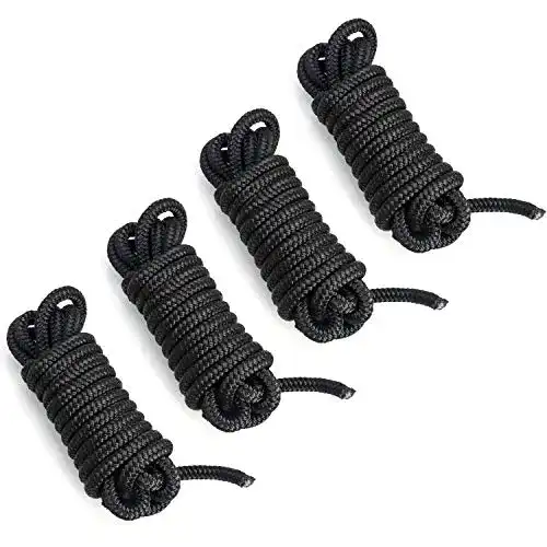 Qwork Festmacherleinen – Ankerleine, 10mm x 4.5m, 4er Pack