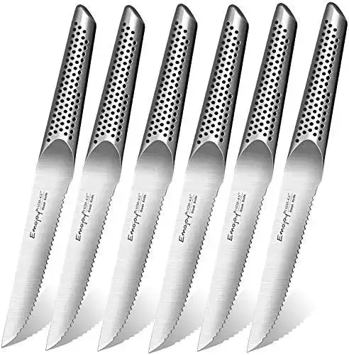 Steakmesser Set von Emojoy, 6-teilig, Edelstahl, Besteckmesser