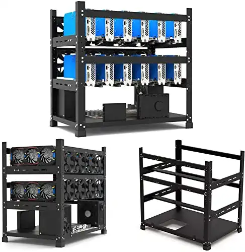 Mining Rig WOOCHOO Frame für 12 GPU – Offenes Gehäuse