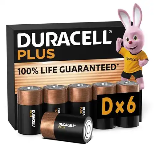 Duracell Plus D-Batterien (LR20), 6 Stück, Alkaline
